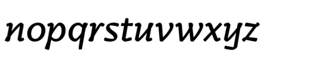 Kamado Regular Italic Font LOWERCASE