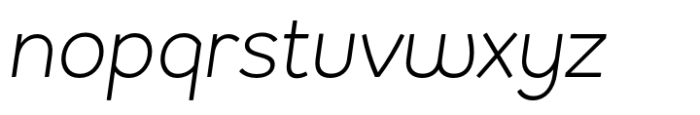 Kamber Thin Italic Font LOWERCASE