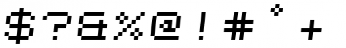 Kampen Pixel Oblique Font OTHER CHARS