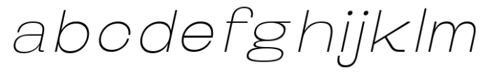 Kanakira Thin Italic Font LOWERCASE