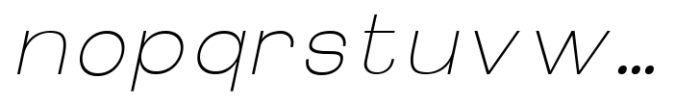 Kanakira Thin Italic Font LOWERCASE