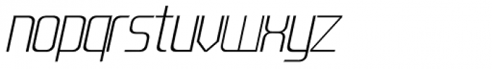 Kanal UltraLight Italic Font LOWERCASE