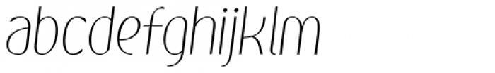 Kandira Alt Thin Italic Font LOWERCASE