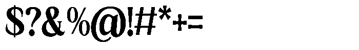 Kanellis Black Condensed Font OTHER CHARS