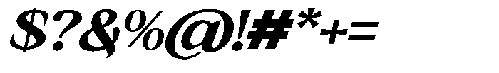 Kanellis Black Expanded Italic Font OTHER CHARS