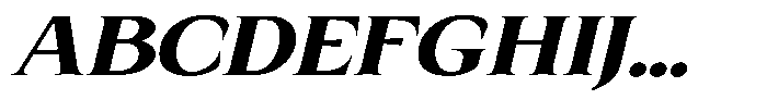 Kanellis Black Expanded Italic Font UPPERCASE