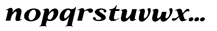 Kanellis Black Expanded Italic Font LOWERCASE
