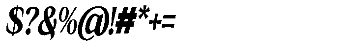 Kanellis Black Extra Condensed Italic Font OTHER CHARS