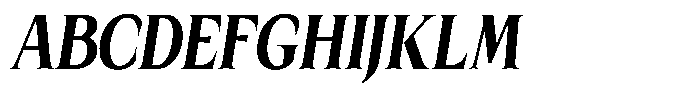 Kanellis Black Extra Condensed Italic Font UPPERCASE