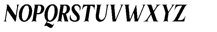 Kanellis Black Extra Condensed Italic Font UPPERCASE