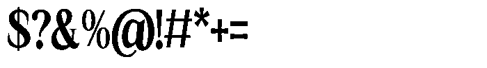 Kanellis Black Extra Condensed Font OTHER CHARS