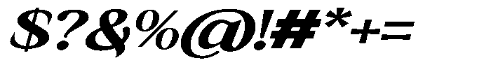 Kanellis Black Extra Exp Italic Font OTHER CHARS