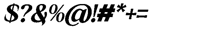 Kanellis Black Italic Font OTHER CHARS