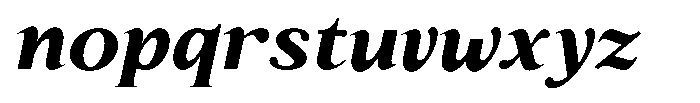 Kanellis Black Italic Font LOWERCASE