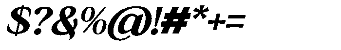 Kanellis Black Sem Exp Italic Font OTHER CHARS