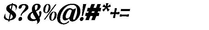 Kanellis Black Semi Condensed Italic Font OTHER CHARS