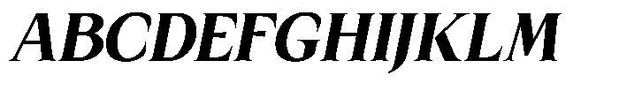 Kanellis Black Semi Condensed Italic Font UPPERCASE