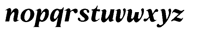 Kanellis Black Semi Condensed Italic Font LOWERCASE