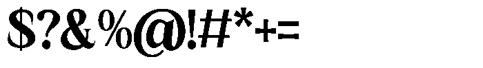 Kanellis Black Semi Condensed Font OTHER CHARS