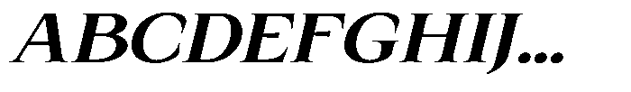 Kanellis Bold Expanded Italic Font UPPERCASE
