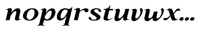 Kanellis Bold Expanded Italic Font LOWERCASE