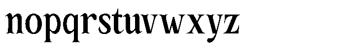 Kanellis Bold Extra Condensed Font LOWERCASE
