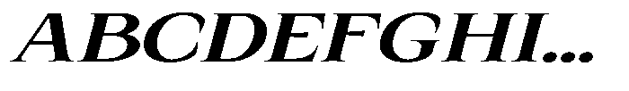 Kanellis Bold Extra Exp Italic Font UPPERCASE