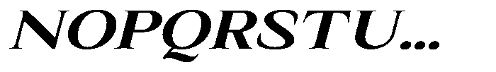 Kanellis Bold Extra Exp Italic Font UPPERCASE