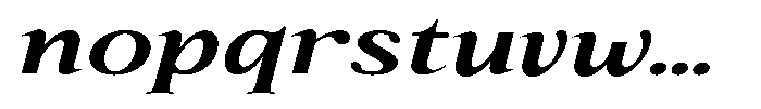 Kanellis Bold Extra Exp Italic Font LOWERCASE
