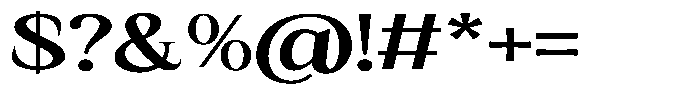 Kanellis Bold Extra Expanded Font OTHER CHARS