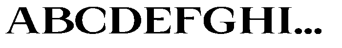 Kanellis Bold Extra Expanded Font UPPERCASE