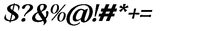 Kanellis Bold Sem Exp Italic Font OTHER CHARS