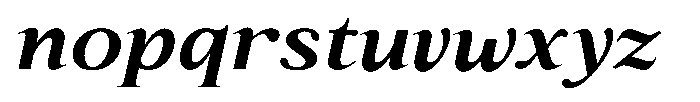 Kanellis Bold Sem Exp Italic Font LOWERCASE