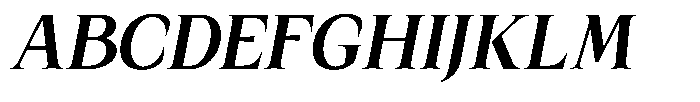 Kanellis Bold Semi Condensed Italic Font UPPERCASE