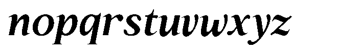 Kanellis Bold Semi Condensed Italic Font LOWERCASE