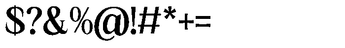 Kanellis Bold Semi Condensed Font OTHER CHARS