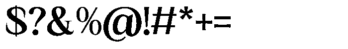 Kanellis Bold Font OTHER CHARS