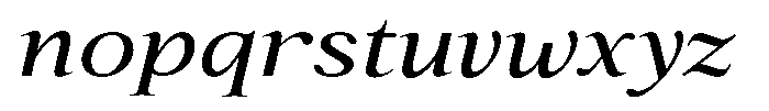 Kanellis Expanded Italic Font LOWERCASE