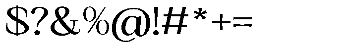Kanellis Expanded Font OTHER CHARS