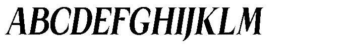 Kanellis Extra Bold Extra Condensed Italic Font UPPERCASE