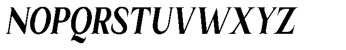 Kanellis Extra Bold Extra Condensed Italic Font UPPERCASE