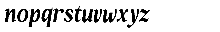 Kanellis Extra Bold Extra Condensed Italic Font LOWERCASE