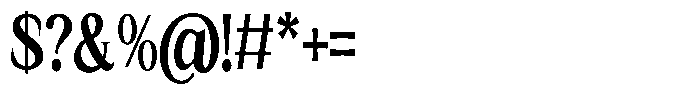 Kanellis Extra Bold Extra Condensed Font OTHER CHARS