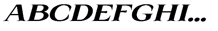 Kanellis Extra Bold Extra Exp Italic Font UPPERCASE