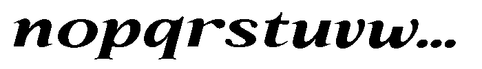 Kanellis Extra Bold Extra Exp Italic Font LOWERCASE