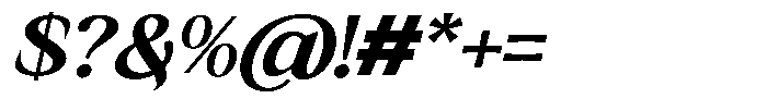 Kanellis Extra Bold Sem Exp Italic Font OTHER CHARS