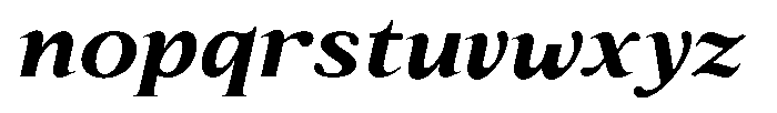 Kanellis Extra Bold Sem Exp Italic Font LOWERCASE