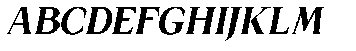 Kanellis Extra Bold Semi Condensed Italic Font UPPERCASE