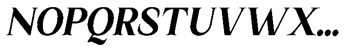 Kanellis Extra Bold Semi Condensed Italic Font UPPERCASE