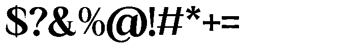 Kanellis Extra Bold Font OTHER CHARS